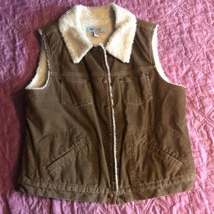 BDG Corduroy Sherpa Lined Vest